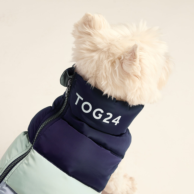 Fetch Padded Dog Coat S - Oxford Blue/Light Mist/Lavender Grey