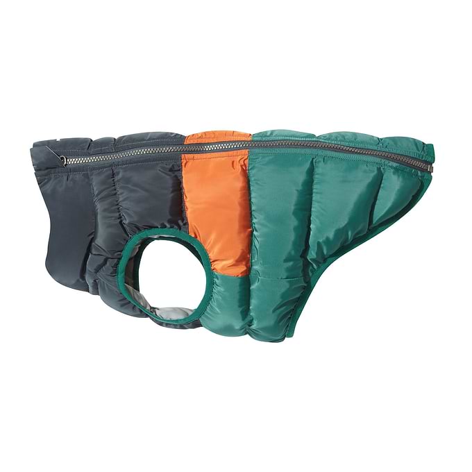 Fetch Padded Dog Coat M - Dark Indigo/Mahogany Orange/Dark Turquoise