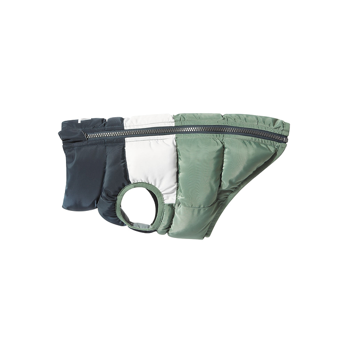 Fetch Padded Dog Coat XS - Dark Indigo/Vanilla/Light Forest