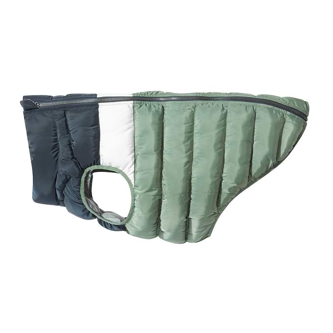 Fetch Padded Dog Coat L - Dark Indigo/Vanilla/Light Forest