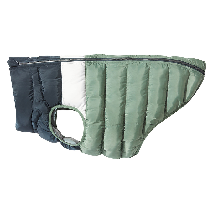 Fetch Padded Dog Coat XL - Dark Indigo/Vanilla/Light Forest