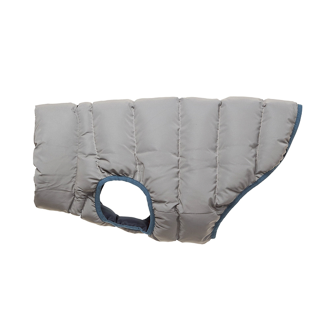 Fetch Padded Dog Coat - Faded Arctic Blue/Optic White/ Burnt Caramel