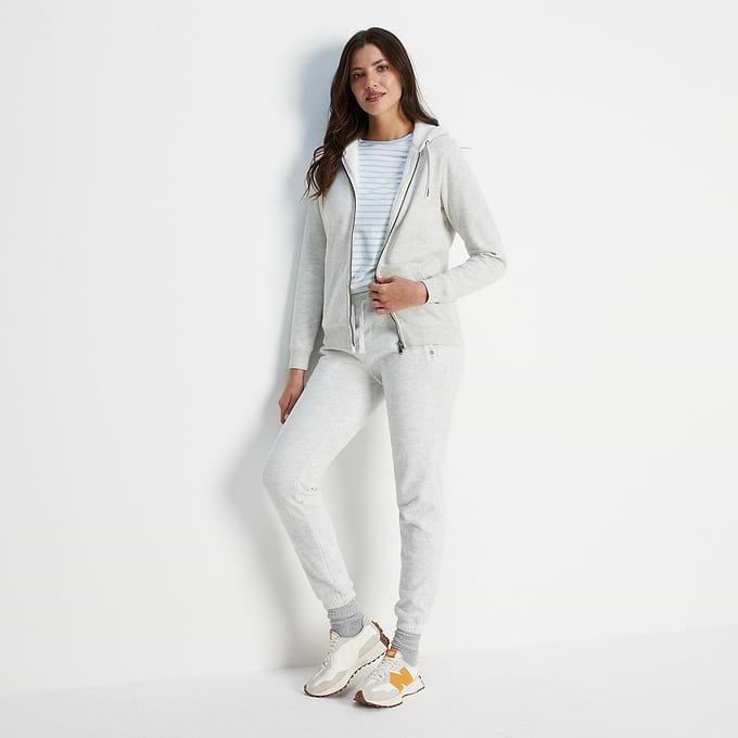Finch Womens Supersoft Sherpa Fleece Lined Hoody - White Sand Marl