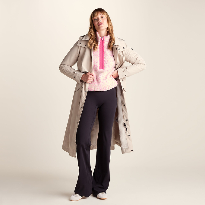 Flossie Womens Sherpa Zip Neck Fleece - Vanilla Nep