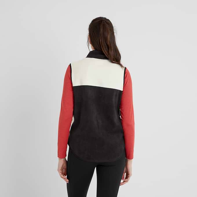 Fordley Womens Microfleece Gilet - Black/Vanilla