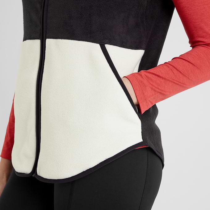 Fordley Womens Microfleece Gilet - Black/Vanilla