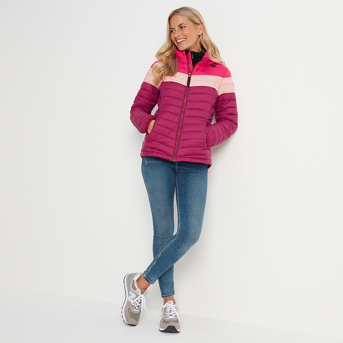 Garriston Womens Lightweight Padded Jacket - Raspberry/Magenta Pink