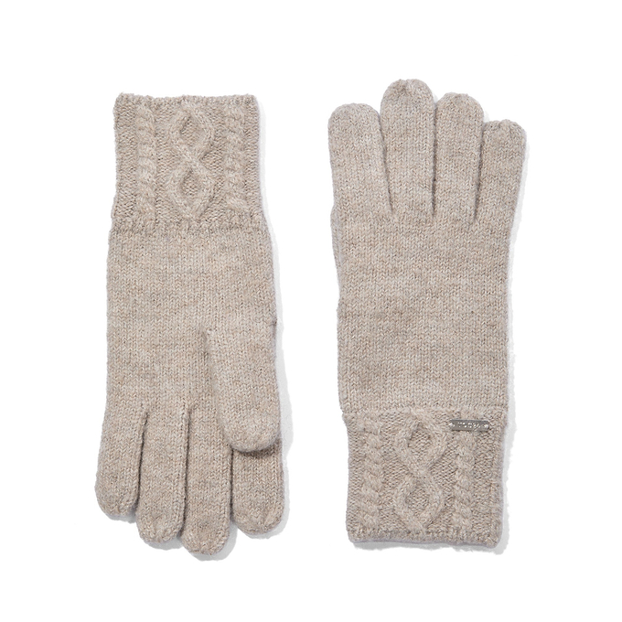 Georgia Supersoft Cable Knit Gloves - Simply Taupe