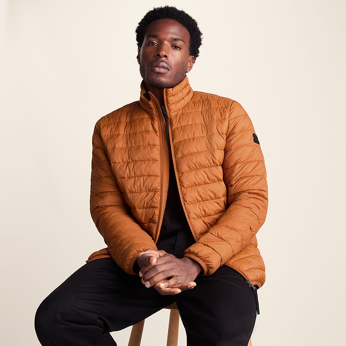 Gibson Mens Insulated Padded Jacket - Mahoganey