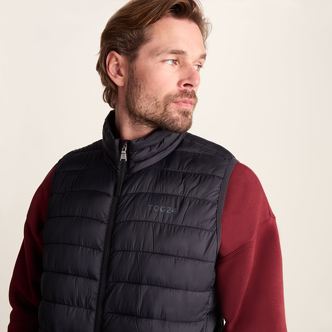 Gibson Mens Insulated Padded Gilet - Black