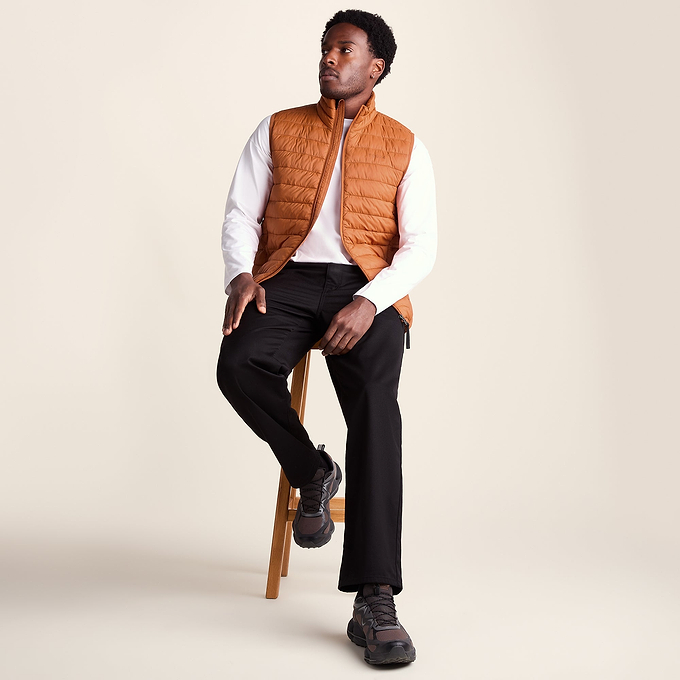 Gibson Mens Insulated Padded Gilet - Mahoganey