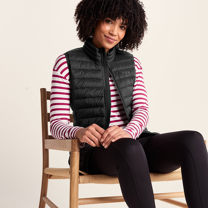 Gibson Womens Insulated Padded Gilet - Black