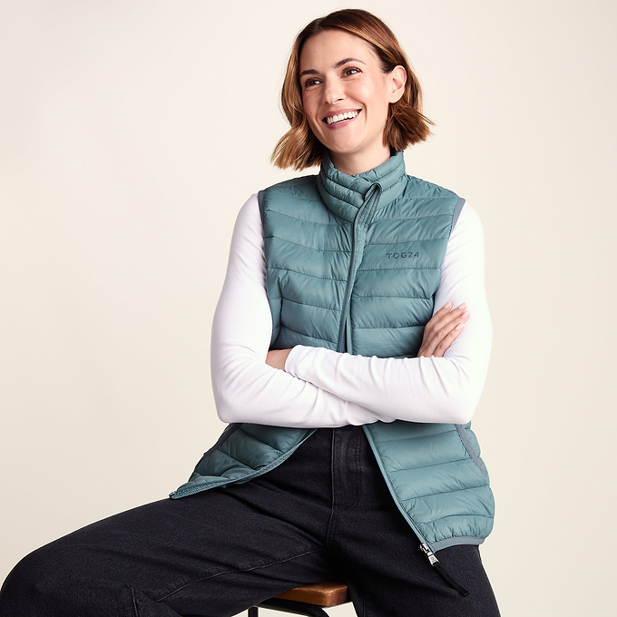 Gibson Womens Insulated Padded Gilet - Smokey Teal