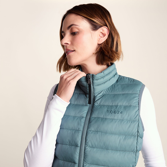 Gibson Womens Insulated Padded Gilet - Smokey Teal