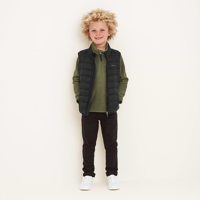 Gibson Kids Insulated Padded Gilet - Black