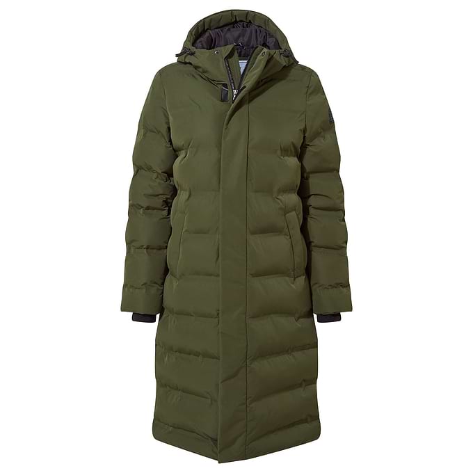 Glaston Womens Shower Resistant Insulated Parka - Dark Green
