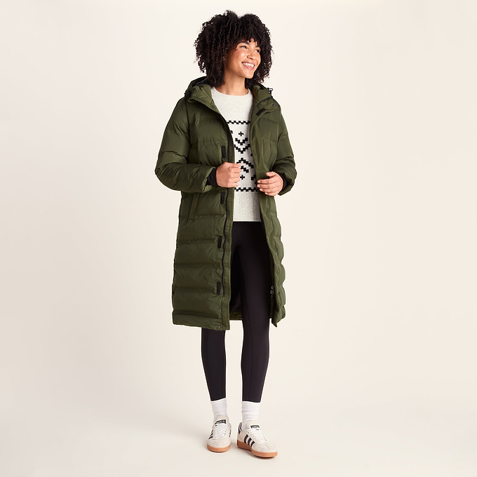 Glaston Womens Shower Resistant Insulated Parka - Dark Green