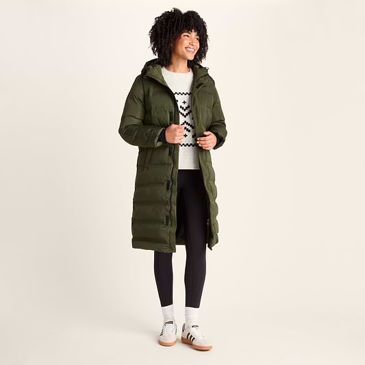 Glaston Womens Shower Resistant Insulated Parka - Dark Green