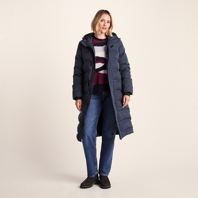 Glaston Womens Shower Resistant Insulated Parka - Dark Indigo