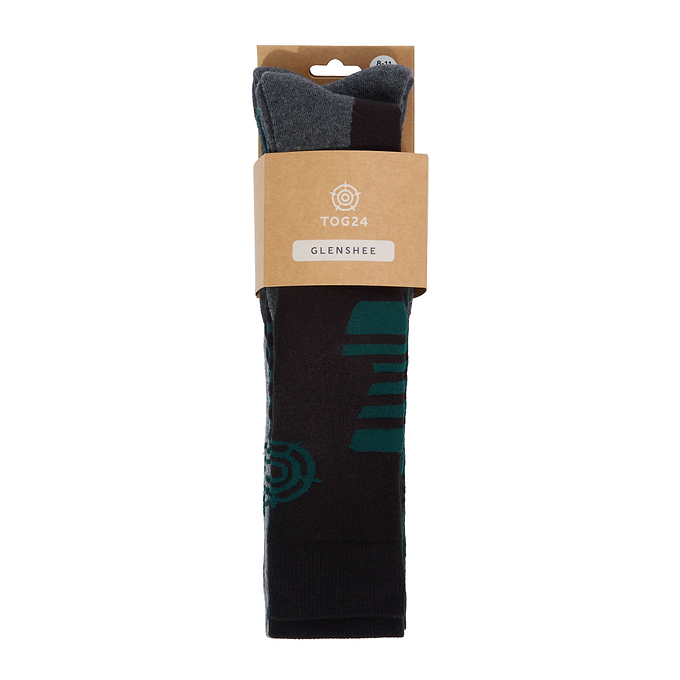 Glenshee Mens 3 Pack Technical Ski Socks - Dark Grey Marl/Midnight Green/Lt Grey Marl