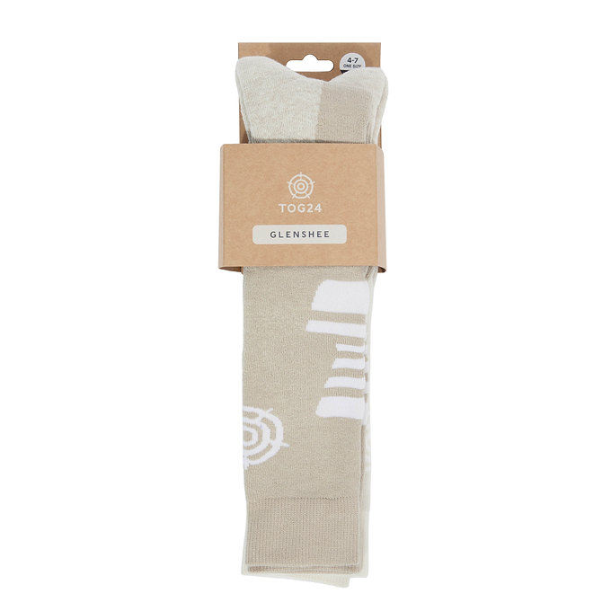 Glenshee Womens 3 Pack Technical Ski Socks - Simply Taupe/Vanilla/Optic White