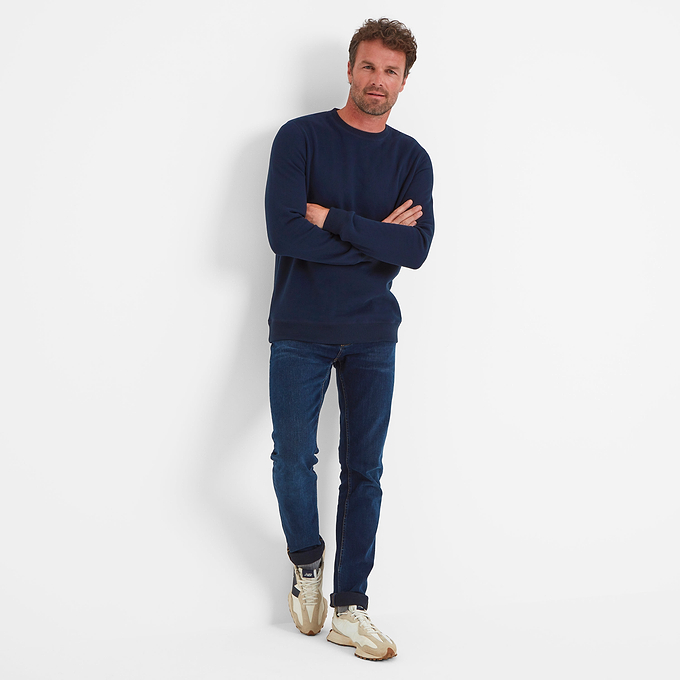 Greetland Mens Sweat - Dark Indigo