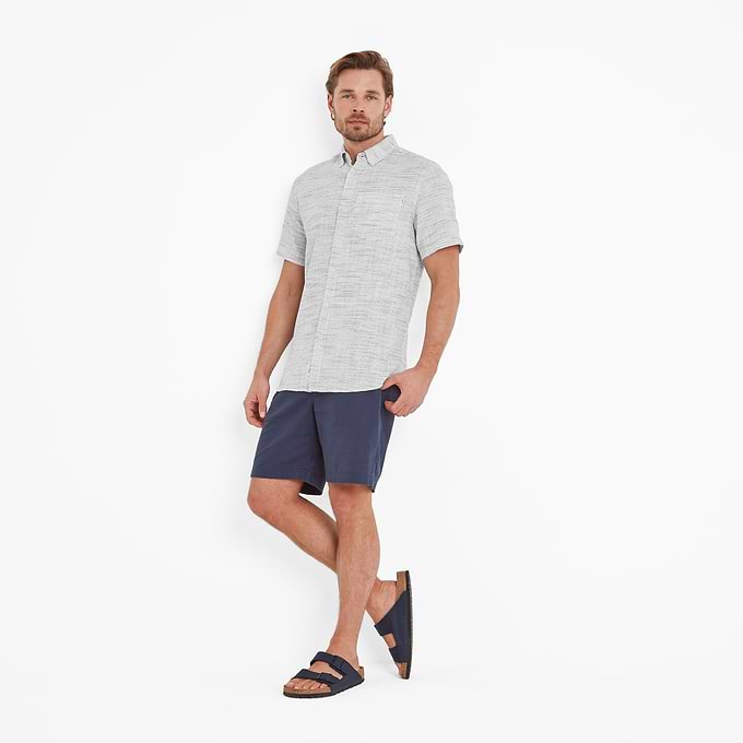 Greyson Mens 100% Cotton Short Sleeve Supersoft Shirt - Optic White