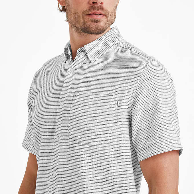 Greyson Mens 100% Cotton Short Sleeve Supersoft Shirt - Optic White
