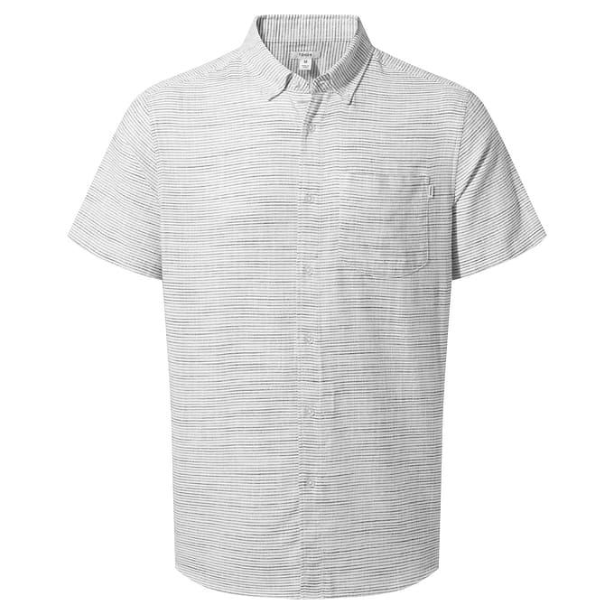 Greyson Mens 100% Cotton Short Sleeve Supersoft Shirt - Optic White