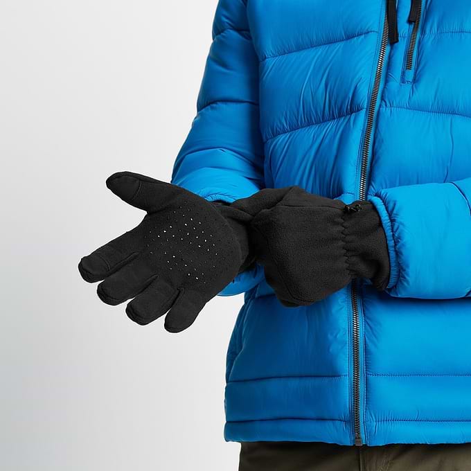 Gust Windproof Fleece Gloves - Black