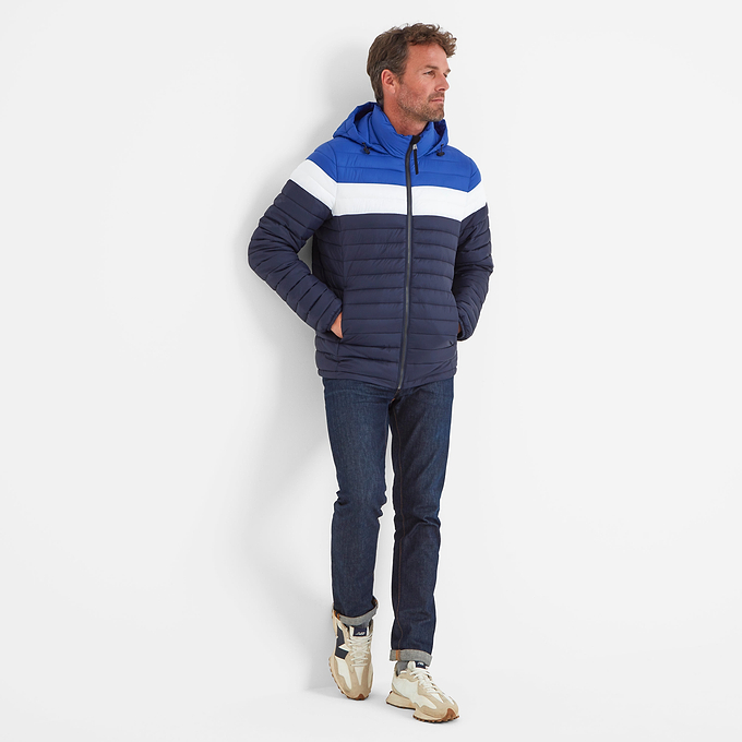 Harden Mens Jacket - Navy/Royal/White