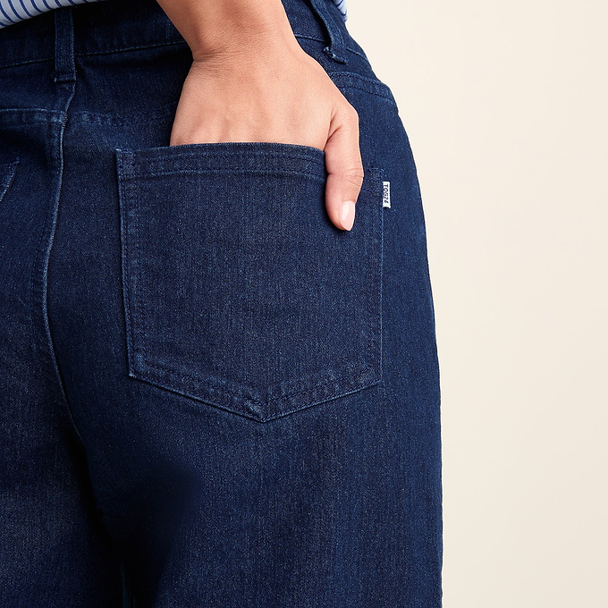 Harriet Womens High Rise Wide Leg Jeans - Indigo Blue
