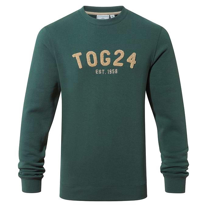 Hawnby Mens Cotton Blend Sweat - Racing Green