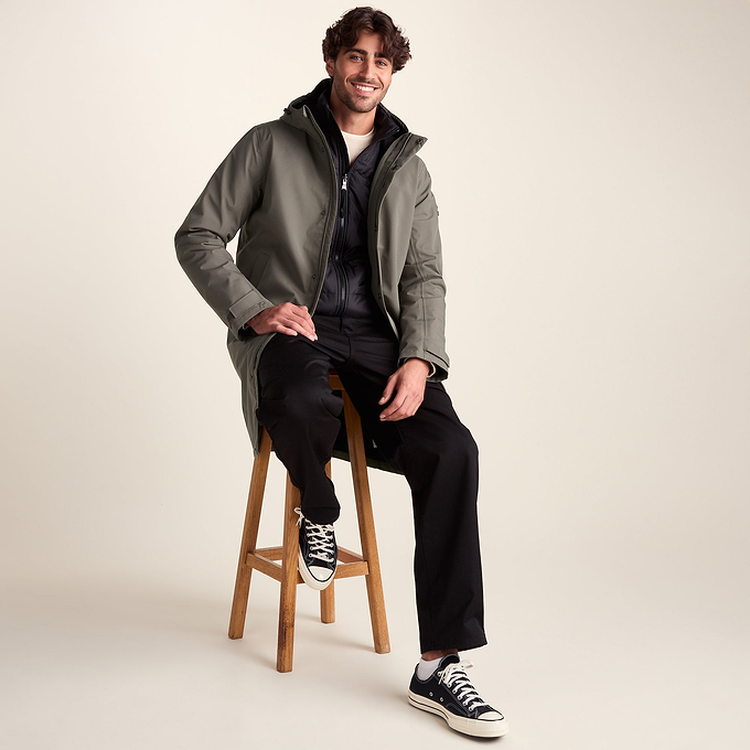 Haydon Mens Waterproof 3in1 Jacket - Ash Brown