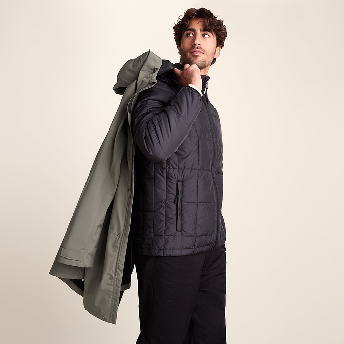 Haydon Mens Waterproof 3in1 Jacket - Ash Brown