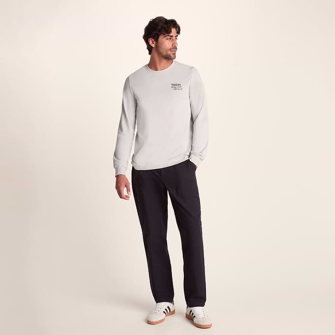 Hecky Mens Long Sleeve T-Shirt - Raincloud
