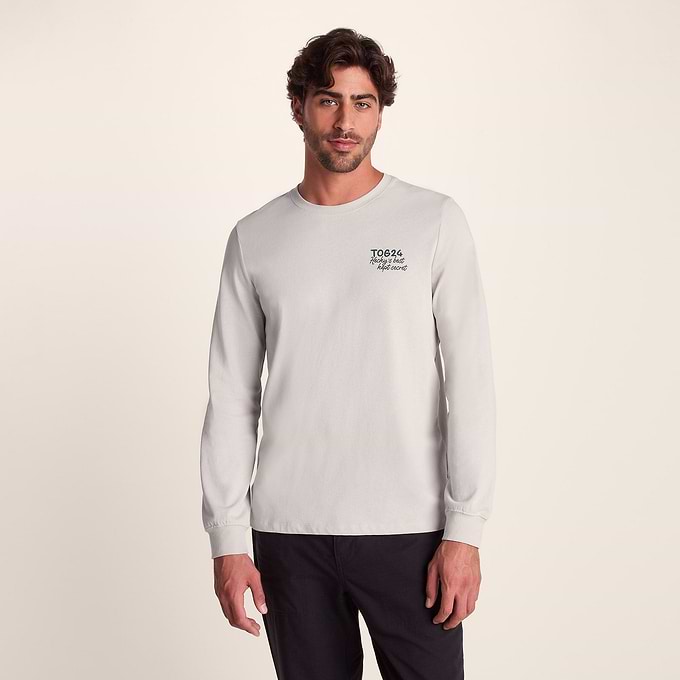 Hecky Mens Long Sleeve T-Shirt - Raincloud