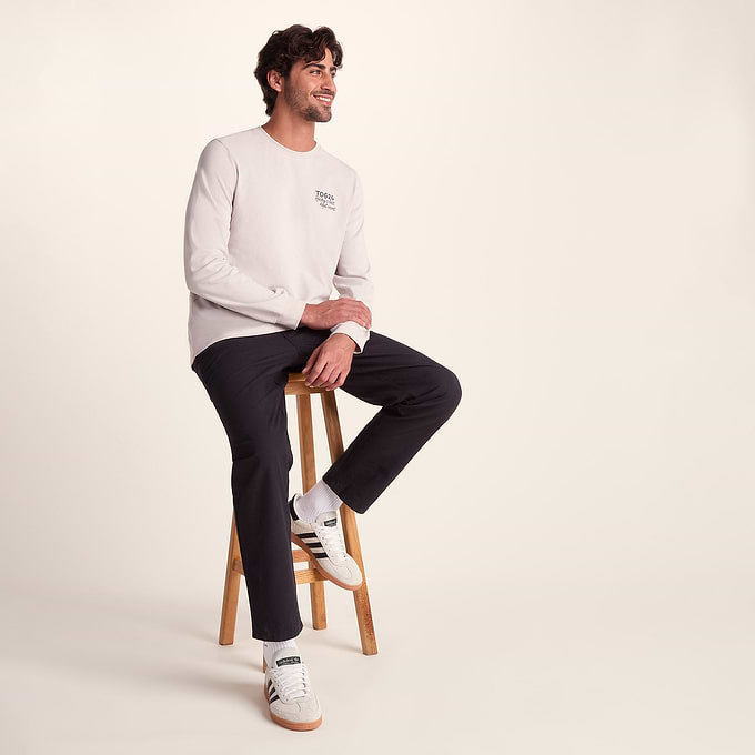 Hecky Mens Long Sleeve T-Shirt - Raincloud