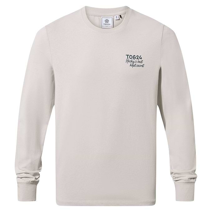 Hecky Mens Long Sleeve T-Shirt - Raincloud