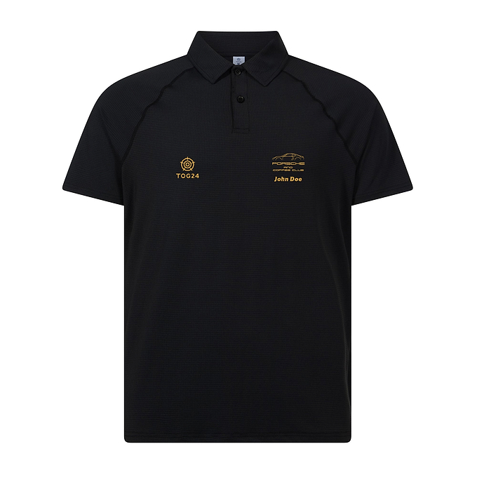 Porsche & Coffee Club Coupe Mens - Hector Polo Shirt Black