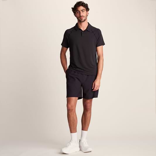 Hector Mens Performance Polo Shirt - Black