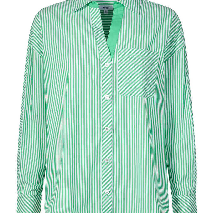 Helena Womens Oversized 100% Cotton Long Sleeve Shirt - Optic White