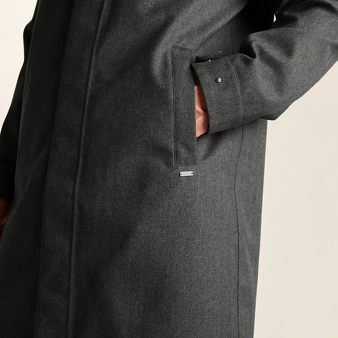 Henry Mens Waterproof Longline Coat - Charcoal Melange