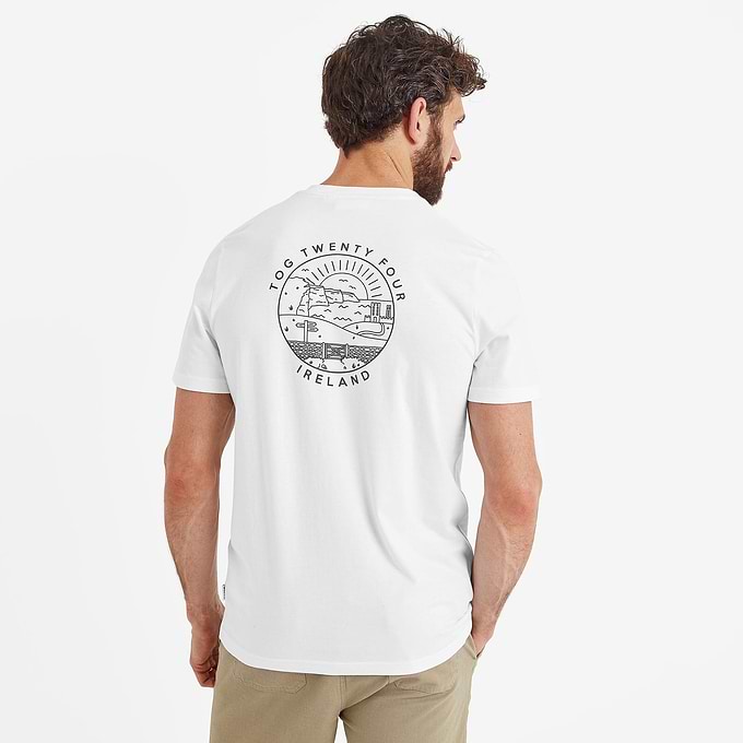 Ireland Mens 100% Cotton T-Shirt - Optic White