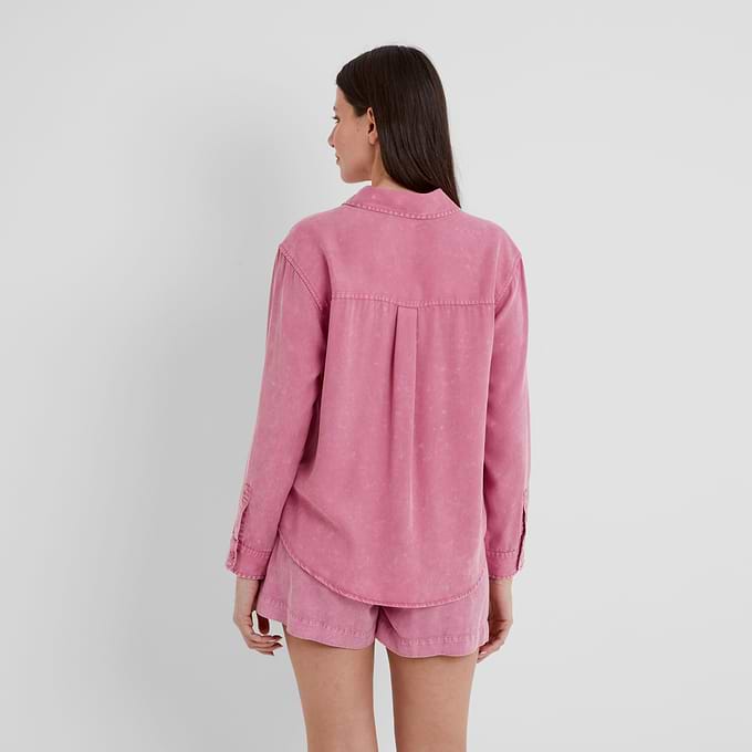 Irena Womens Long Sleeve Shirt - Rose Quartz