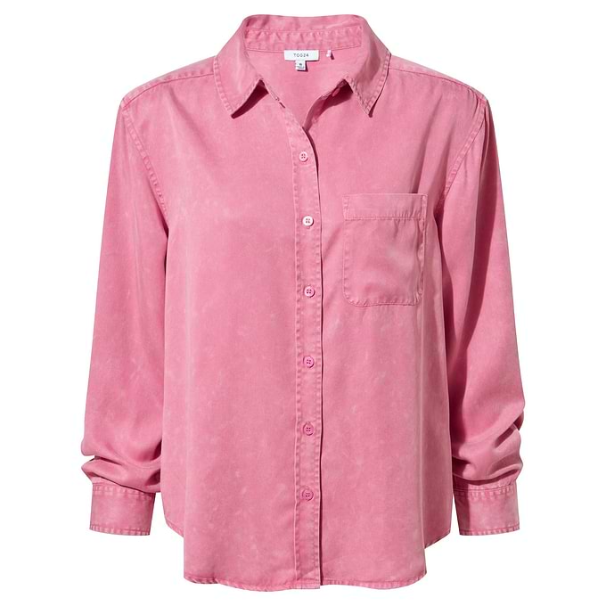 Irena Womens Long Sleeve Shirt - Rose Quartz