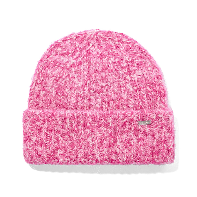 Isabella Supersoft Chunky Knit Beanie - Rich Pink Melange