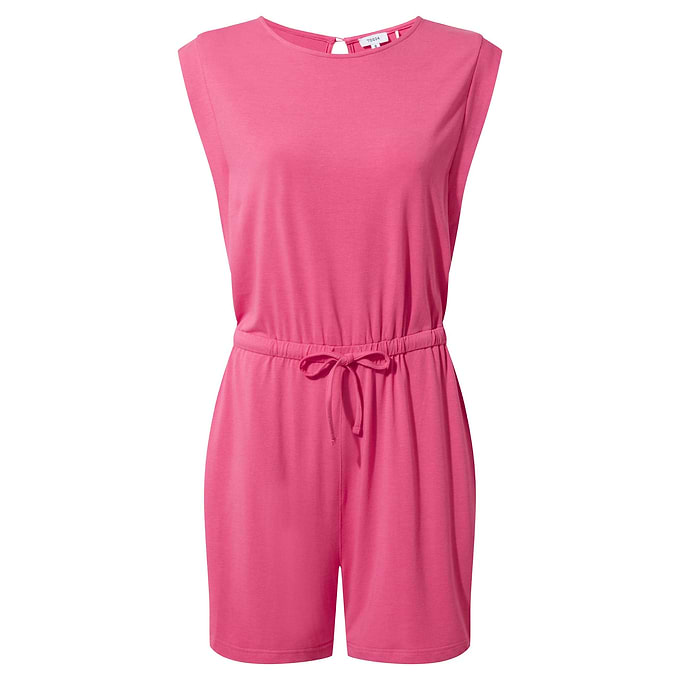 Jacinda Womens Supersoft Jersey Playsuit - Pink Flambe