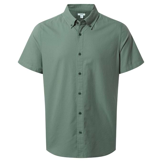 Jayden Mens 100% Cotton Short Sleeve Shirt - Light Forest