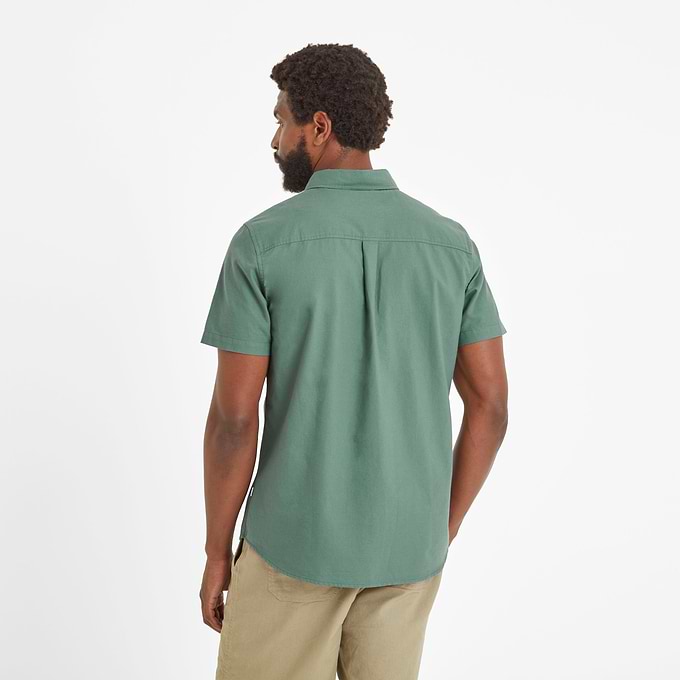 Jayden Mens 100% Cotton Short Sleeve Shirt - Light Forest